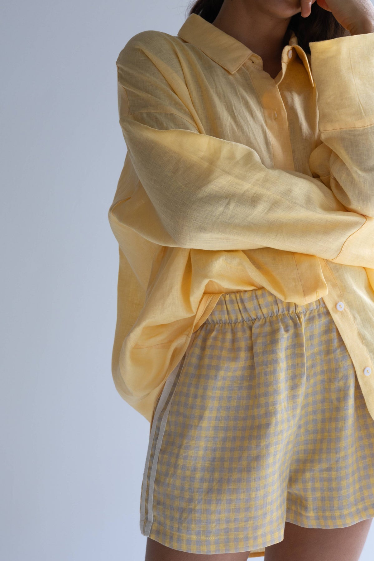 Linen Oversized Shirt - Golden Butter