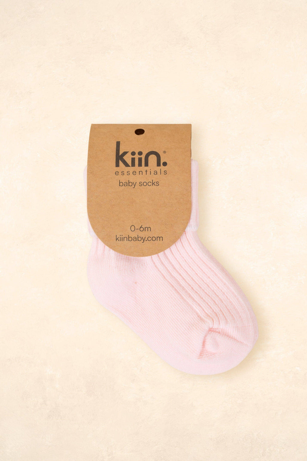 Cotton Ribbed Baby Socks: Oat / 0 - 6 Months