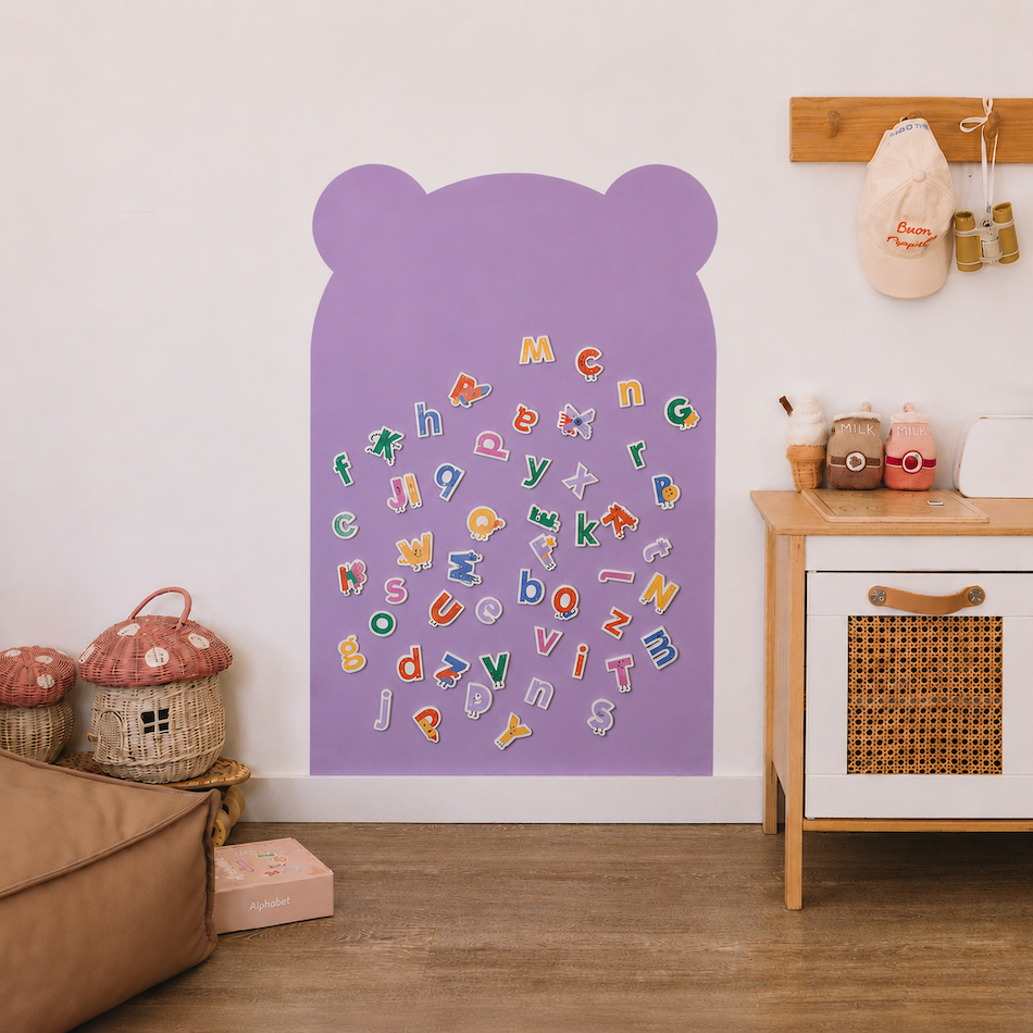 Magnetic Playwall™ | Renter-Friendly Magnetic Wall Decal: Lavender