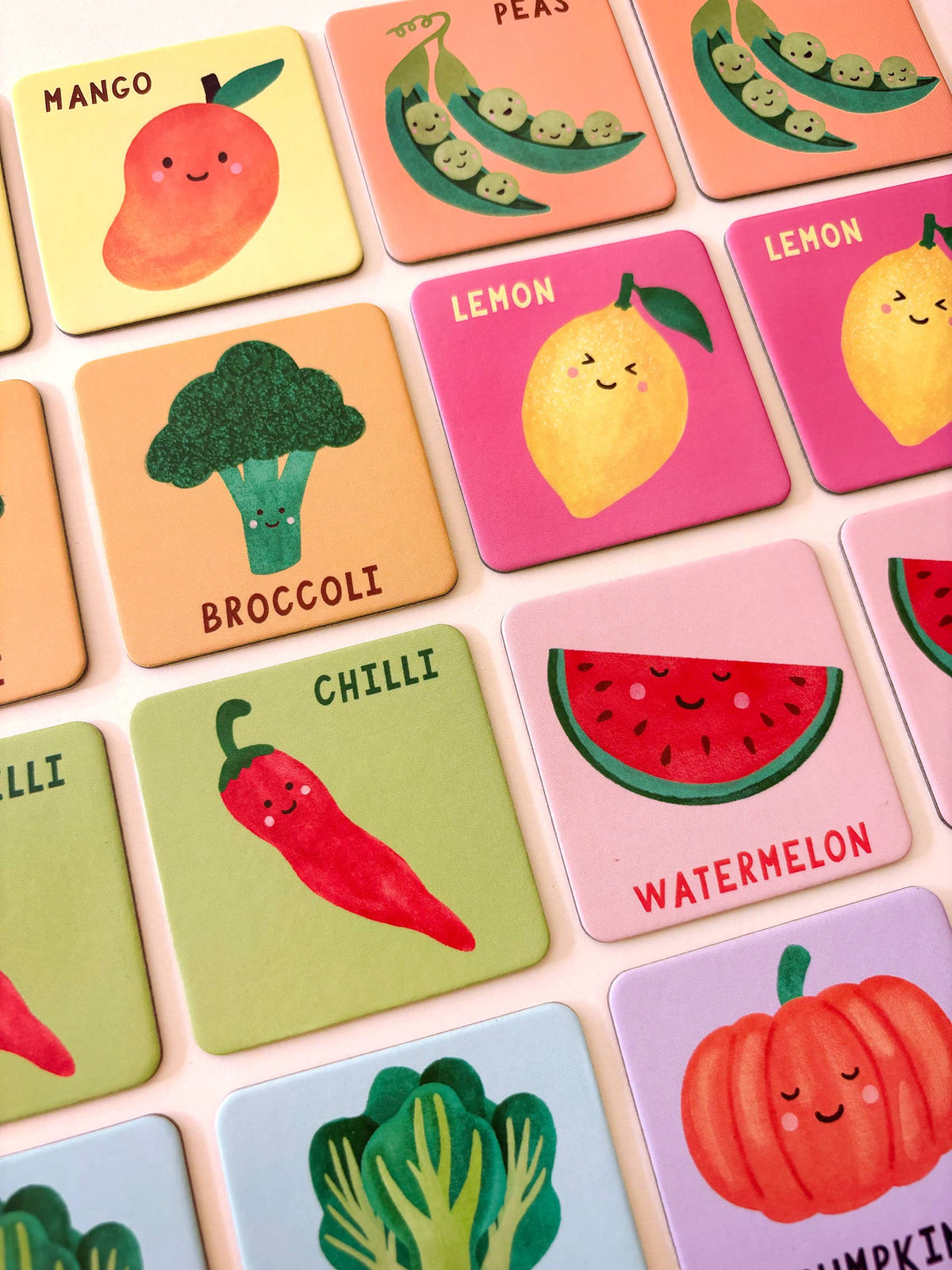 Fruit and Veg Memory & Matching Game - Kids Educational Gift