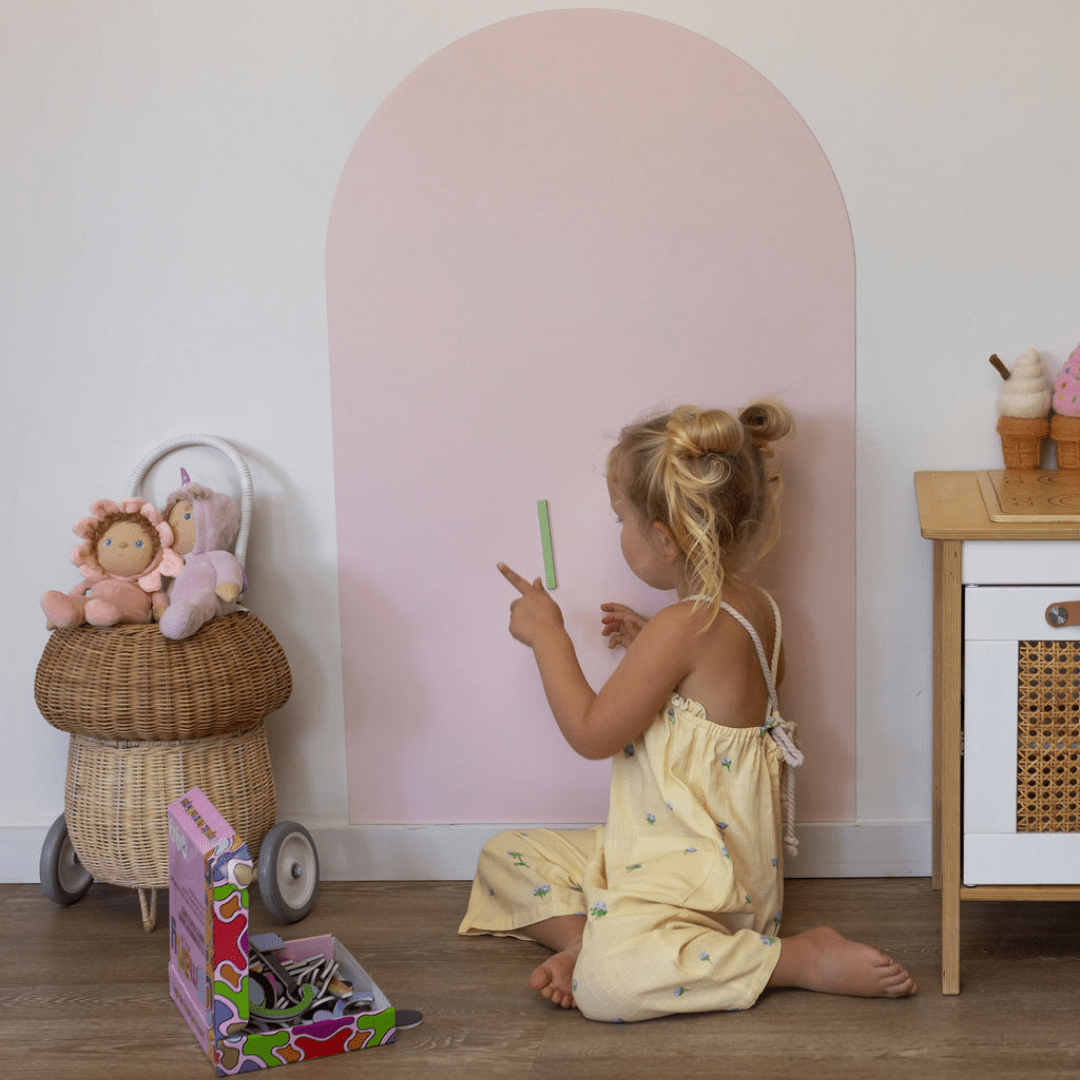 Magnetic Playwall™ | Renter-Friendly Magnetic Wall Decal: Clay