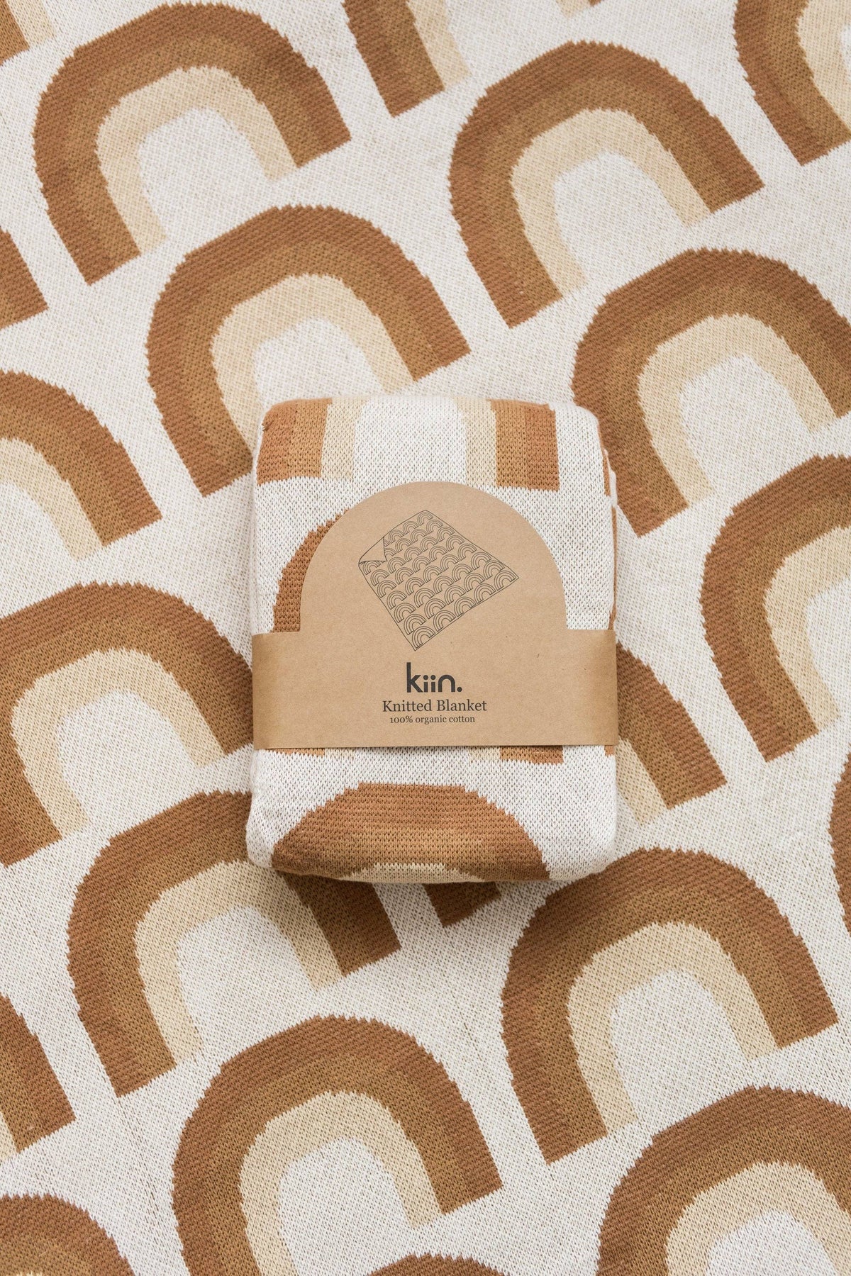 Organic Cotton Knitted Blanket: Bloom