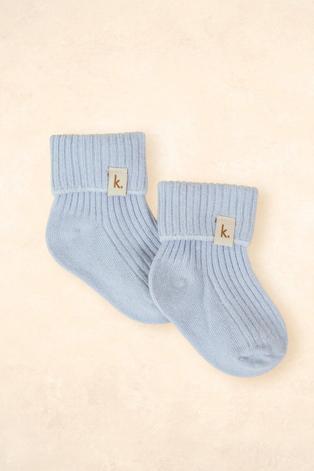 Cotton Ribbed Baby Socks: Oat / 0 - 6 Months
