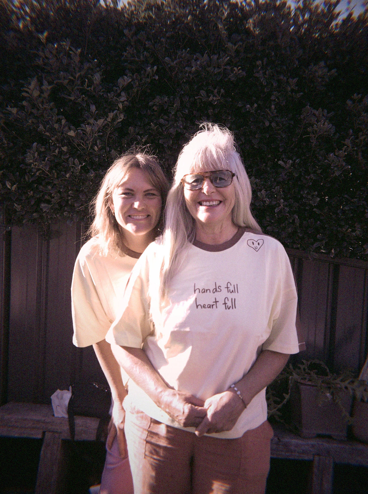 Heart Full Tee - Cream/Choc: M