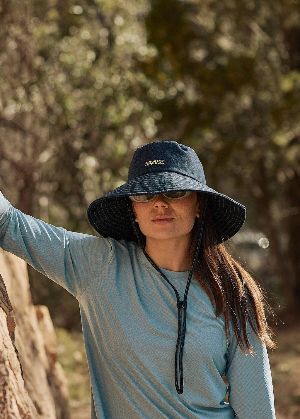 Sun Ray Wide Brim Denim Hat UPF50+
