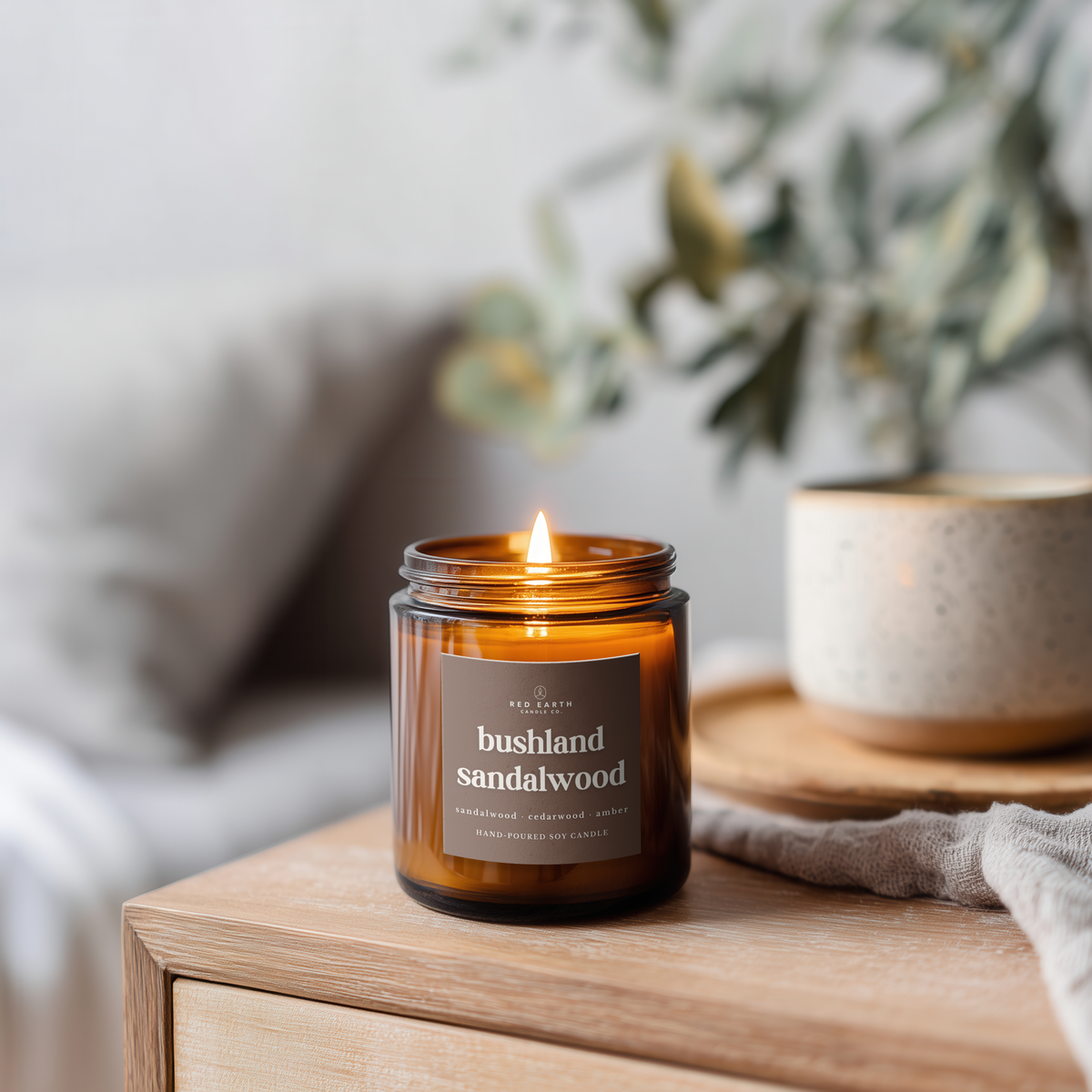 Bushland Sandalwood Soy Candle | 40+hrs