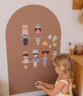 Magnetic Playwall™ | Renter-Friendly Magnetic Wall Decal: Clay