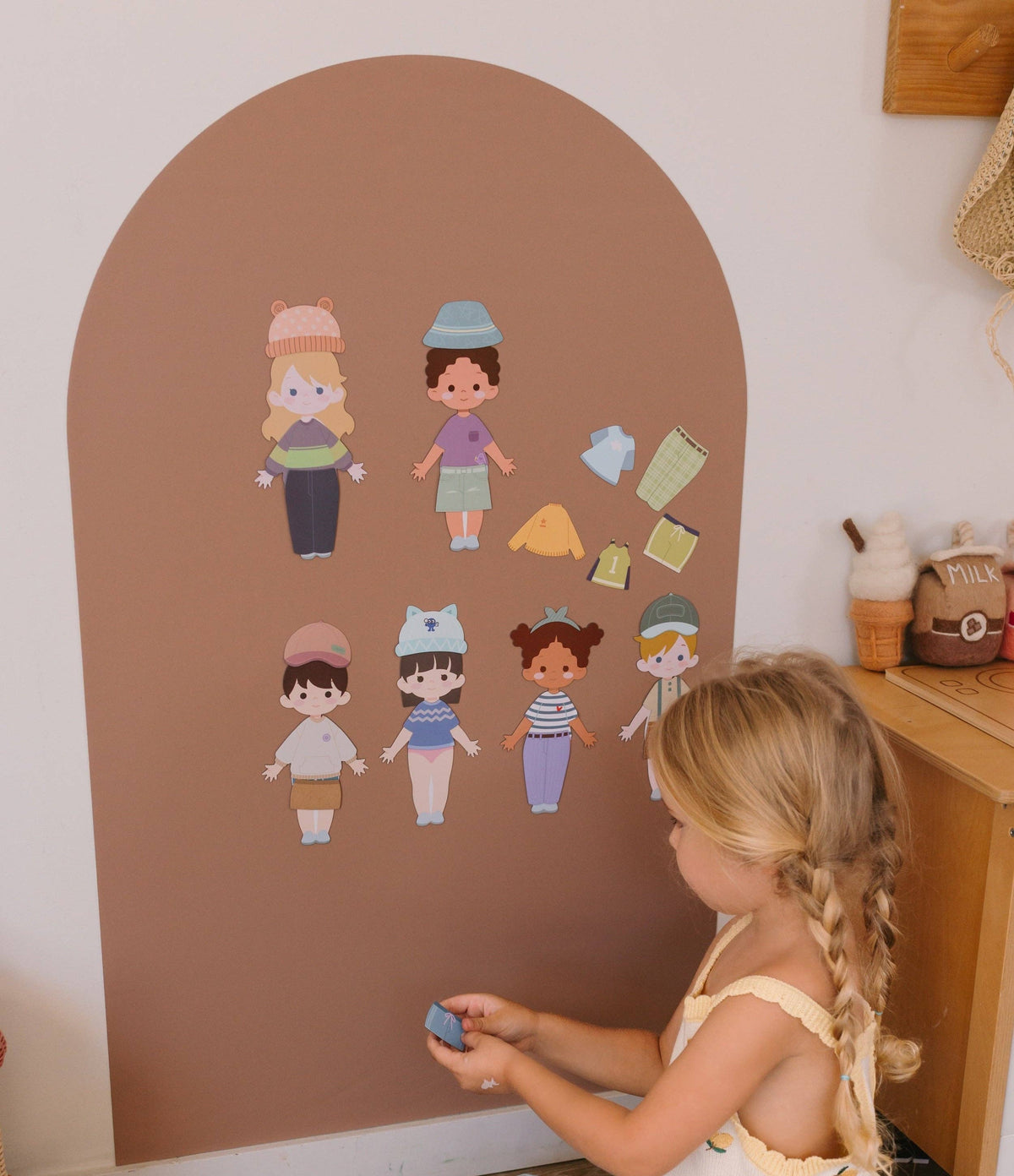 Magnetic Playwall™ | Renter-Friendly Magnetic Wall Decal: Clay