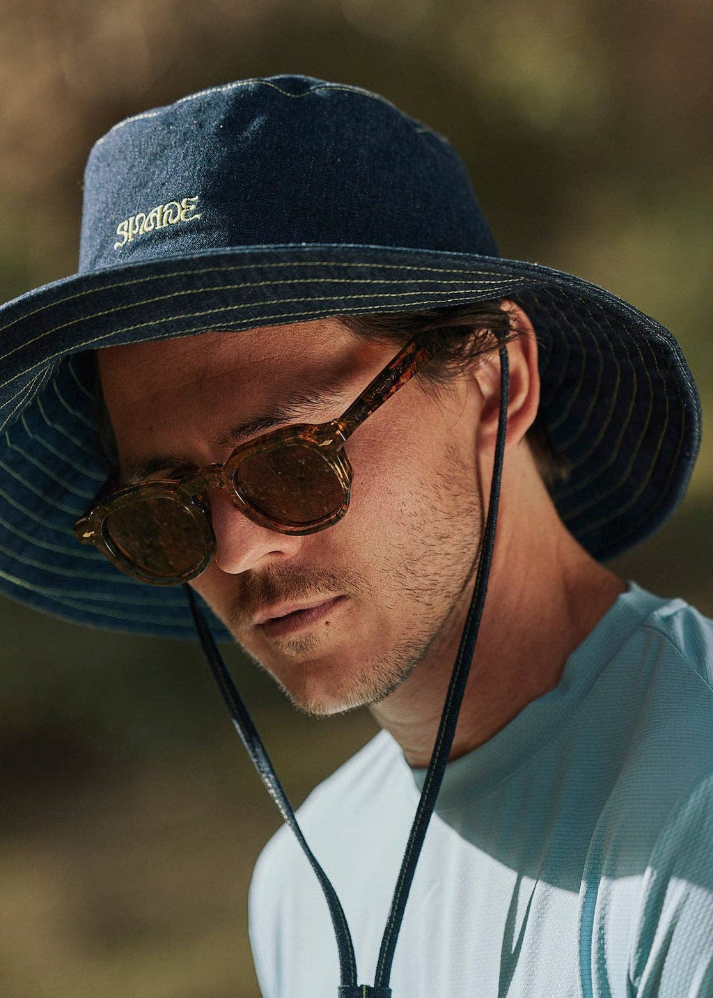 Sun Ray Wide Brim Denim Hat UPF50+