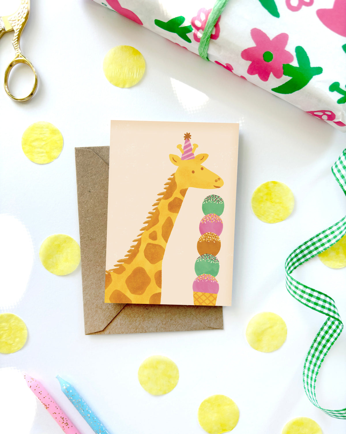 Lauren Sissons Studio Giraffe Mini Card