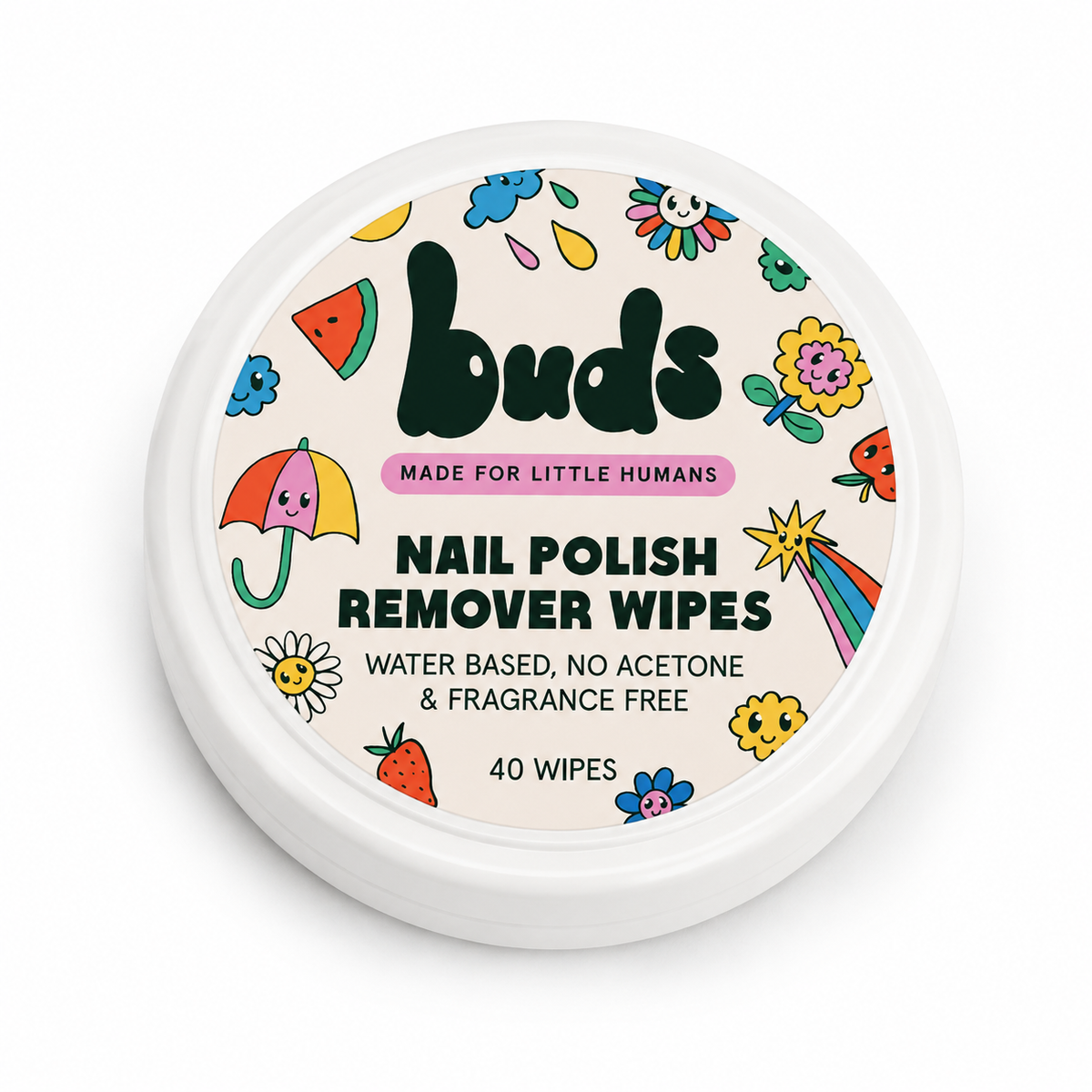 Hanami Buds Nail Polish Remover Wipes - 40 Pack