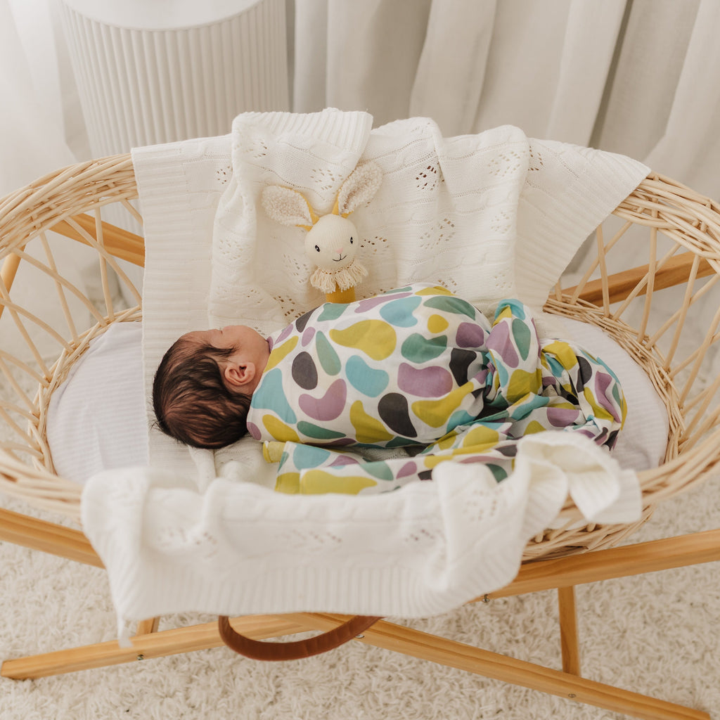 Emotion & Kids Nibbles Bunny Knitted Rattle - Mustard