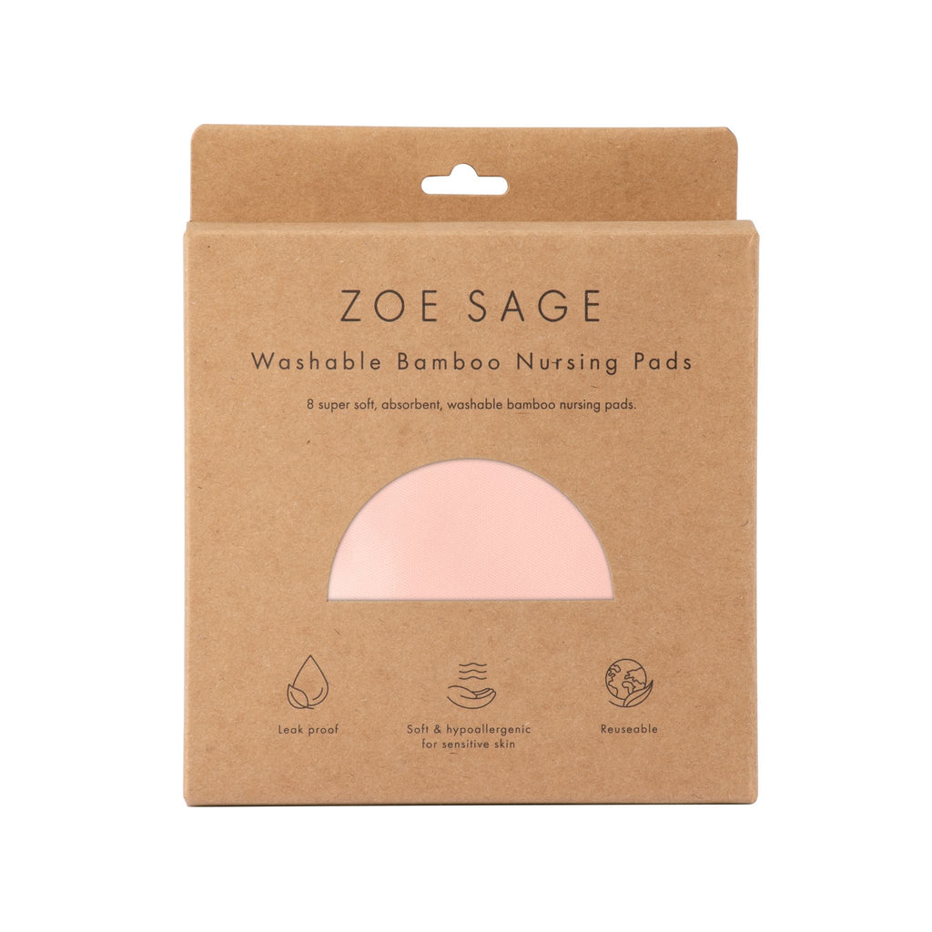 Zoe Sage Washable Bamboo Nursing Pads 8 Pack - Tuscany