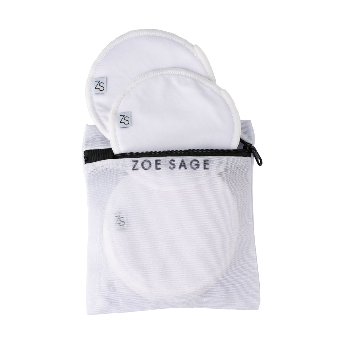 Zoe Sage Washable Bamboo Nursing Pads 8 Pack - Silk