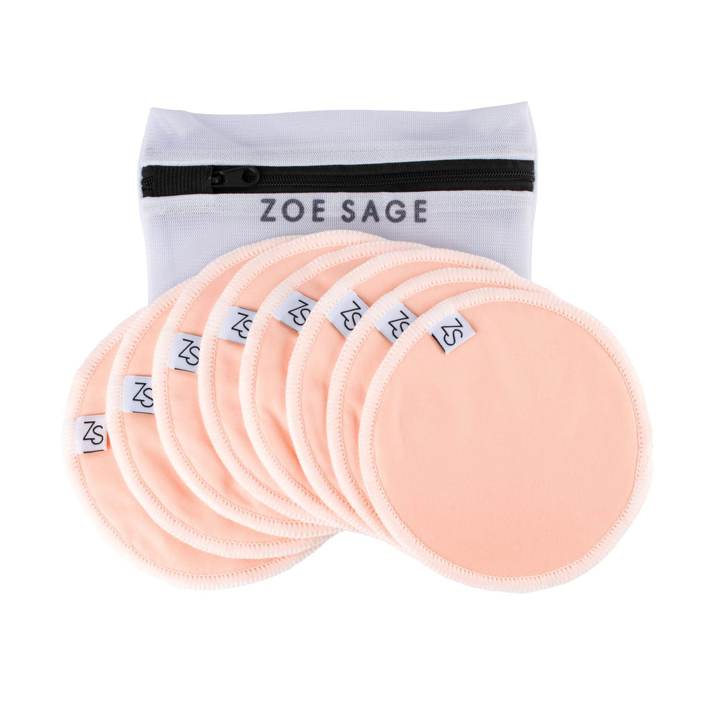 Zoe Sage Washable Bamboo Nursing Pads 8 Pack - Tuscany