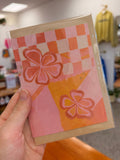 Pink hibiscus greeting card tropical Australian Artist