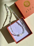 Fluorite with Keshi Pearl Necklace