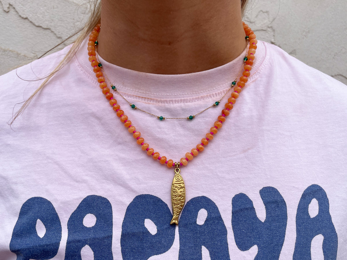 Fish Necklace - Orange