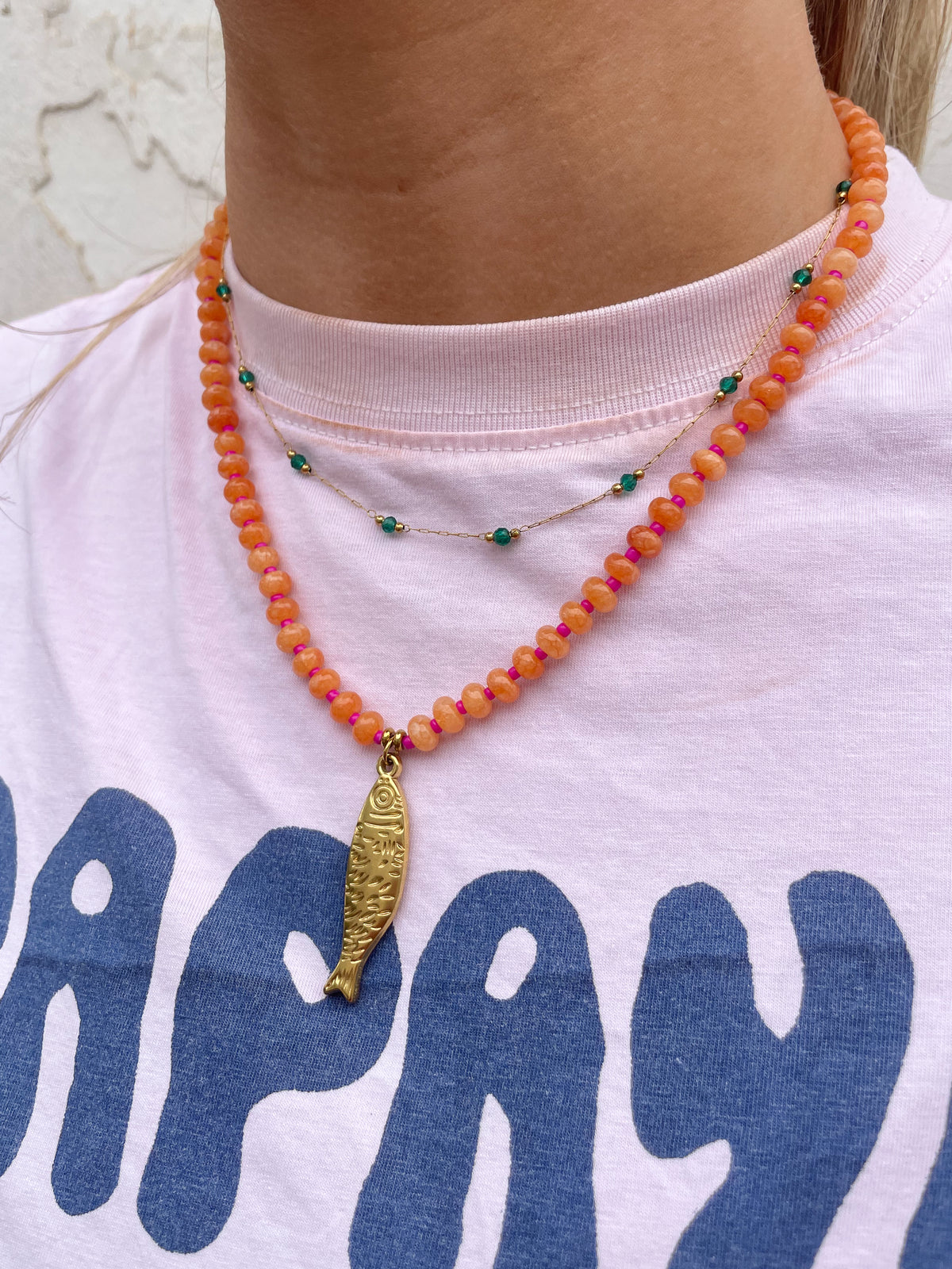Fish Necklace - Orange