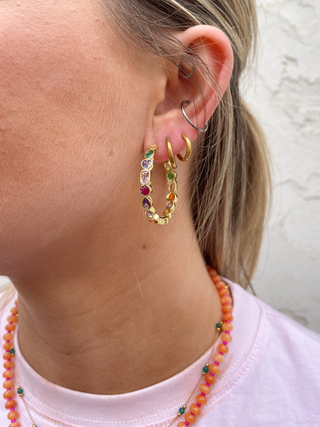 Big Multi-colour Hoops
