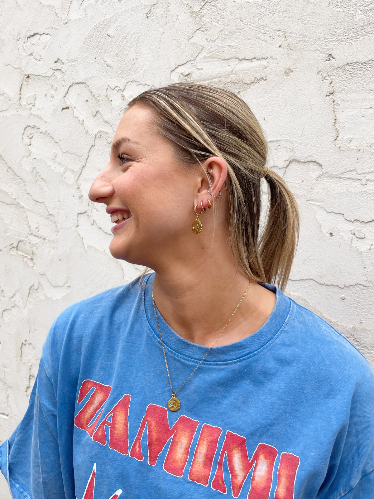 Irregular Hammered Multicolour Earrings
