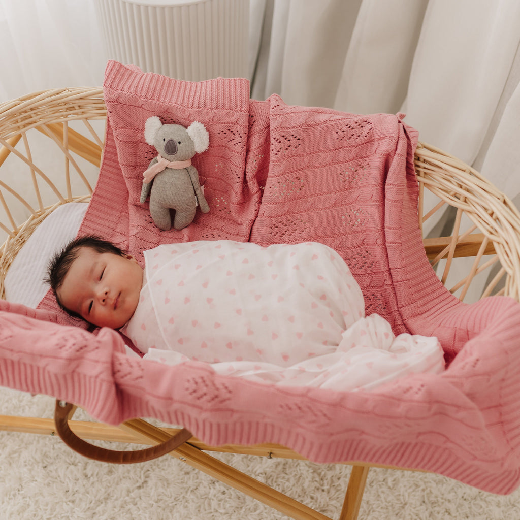 Emotion & Kids Koa the Koala Rattle Doll - Dusty Pink