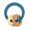 Emotion & Kids Silicone Ring Teether - Midnight Blue, Iced Coffee & Milkshake