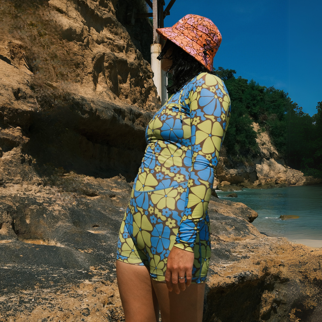 Auraya Long Sleeve Surf Suit - Ocean Bloom