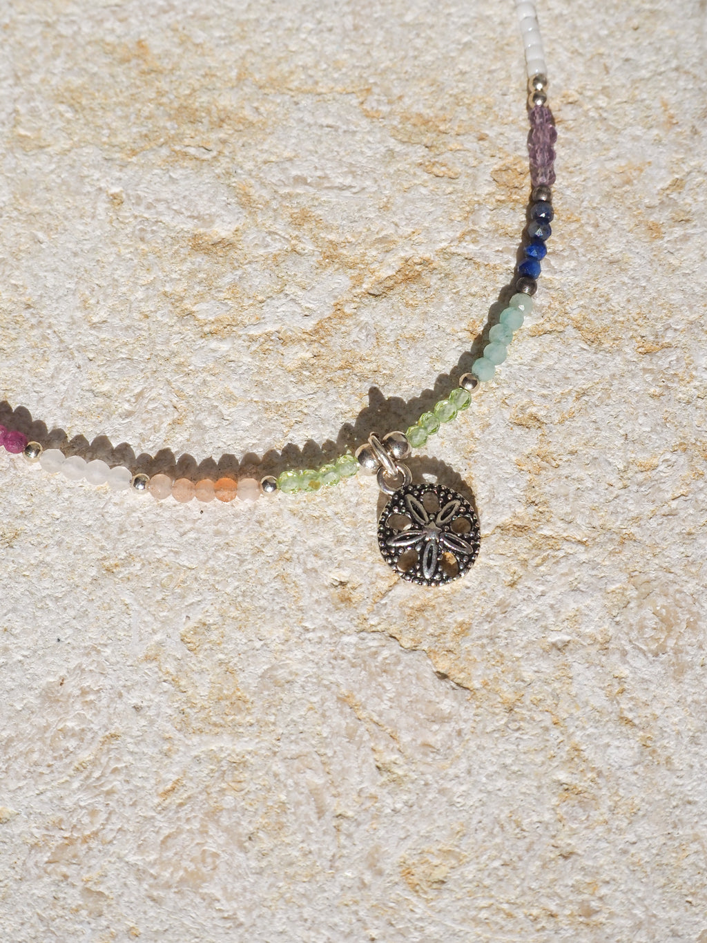 Sand Dollar Gemstone Necklace