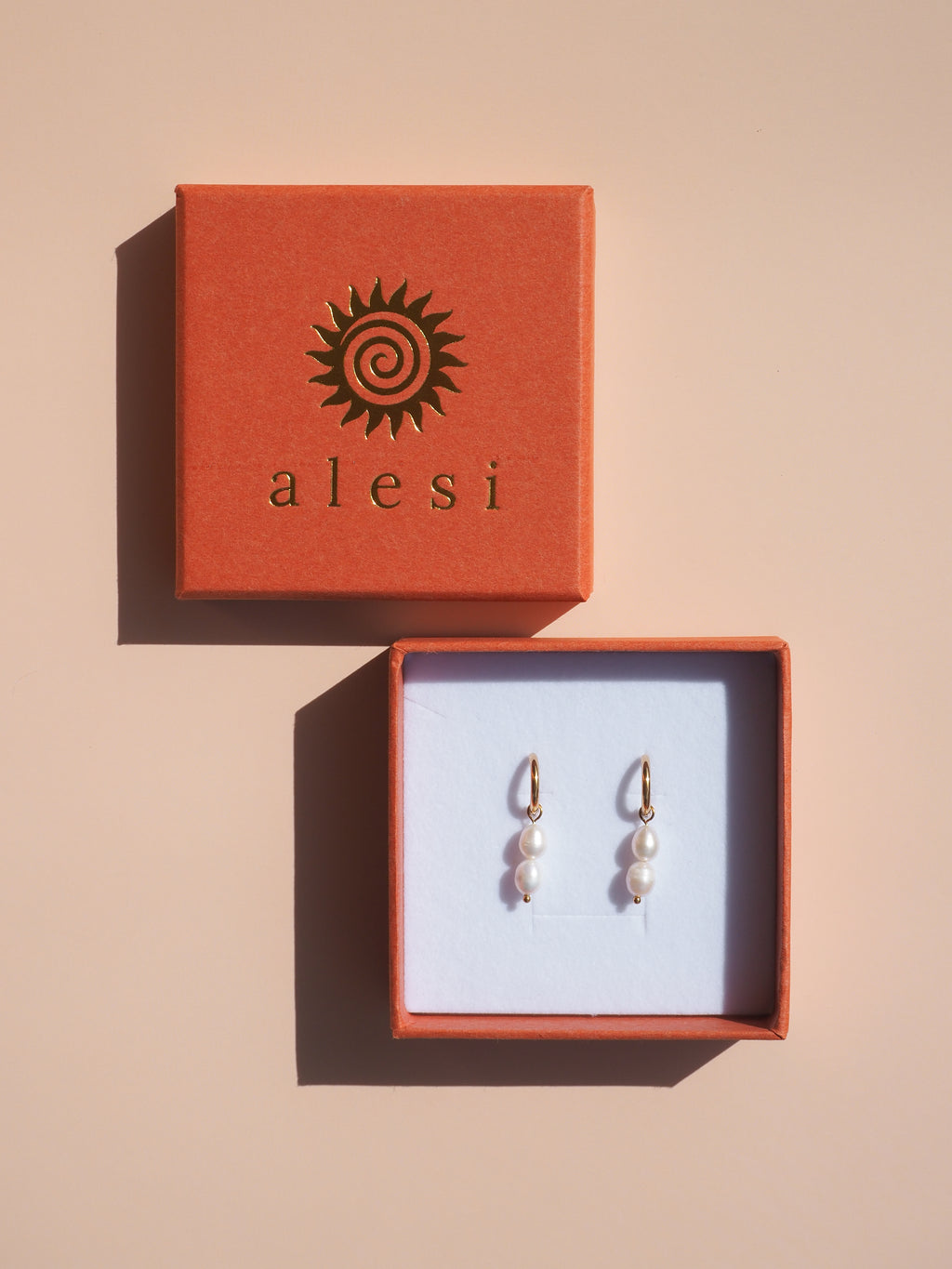 Double Pearl Hoop Earrings