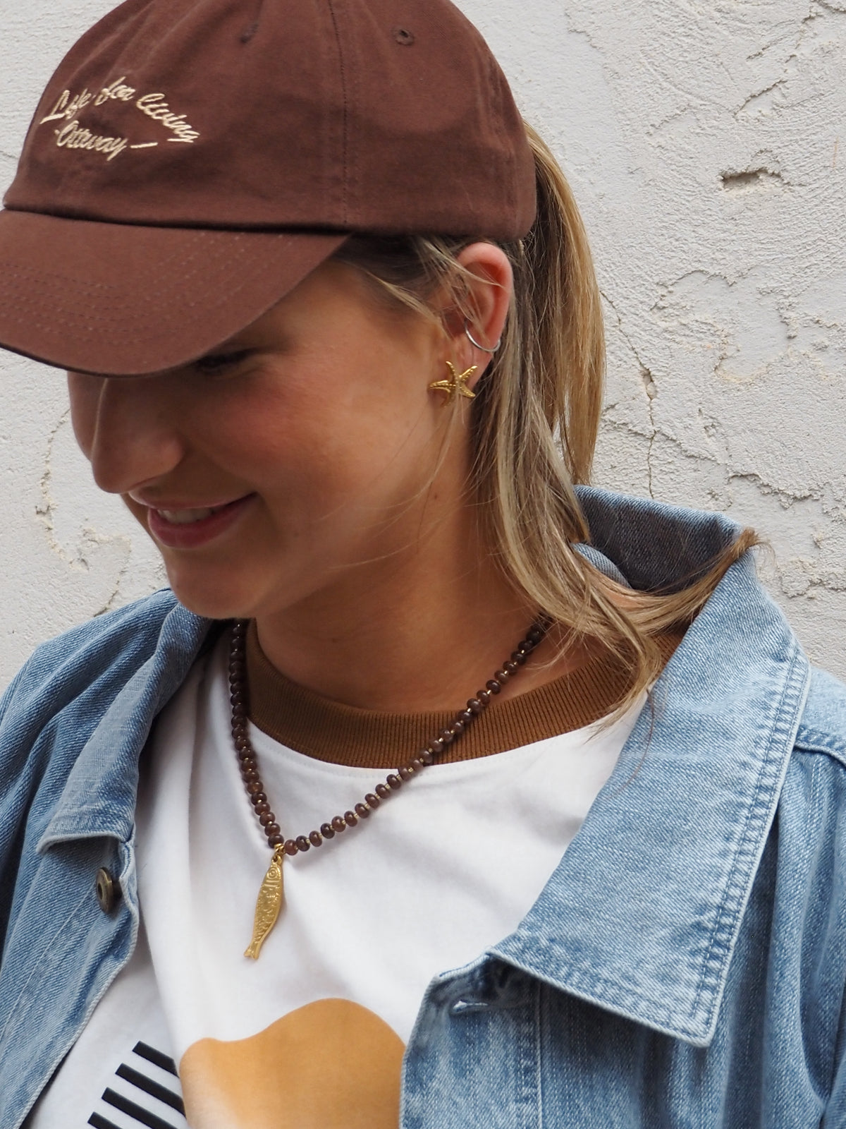 Fish Necklace - Brown