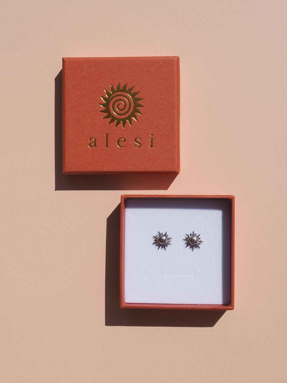 Silver Sun Studs