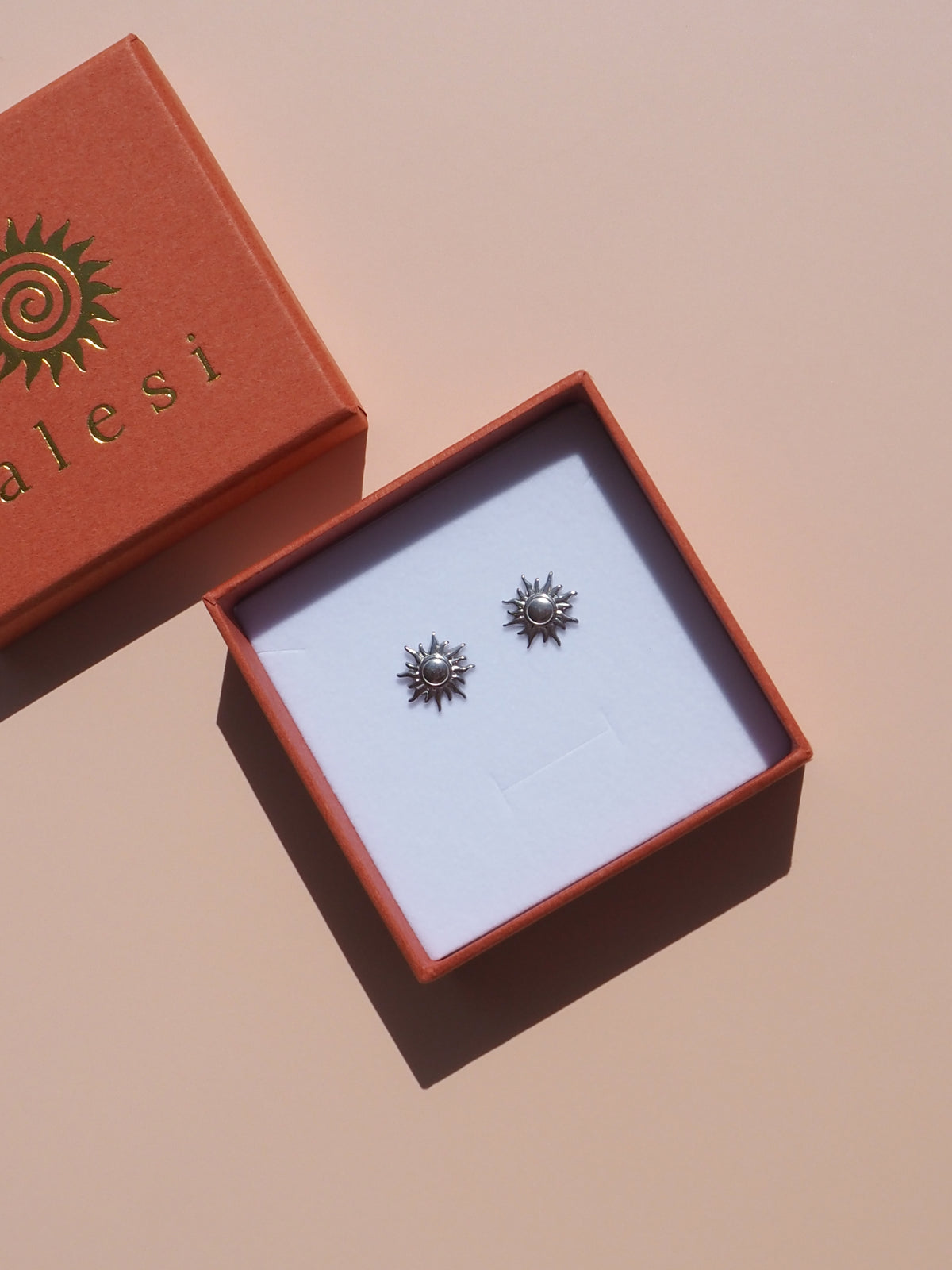 Silver Sun Studs