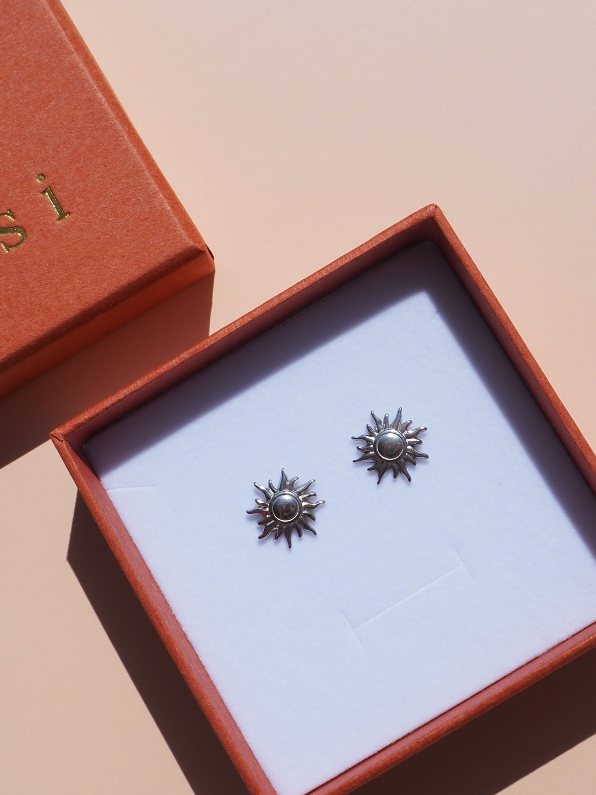 Silver Sun Studs