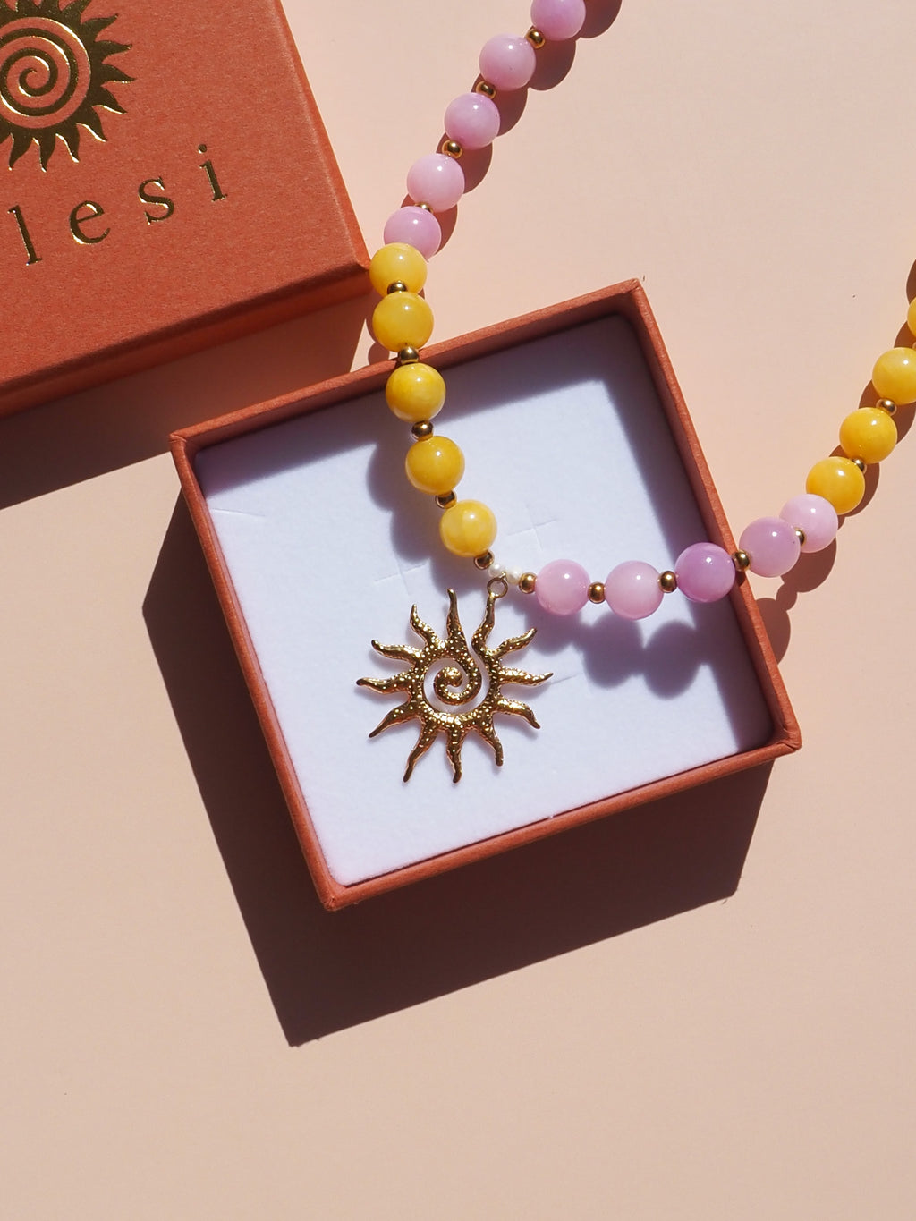 Spiral Sun Pink & Yellow