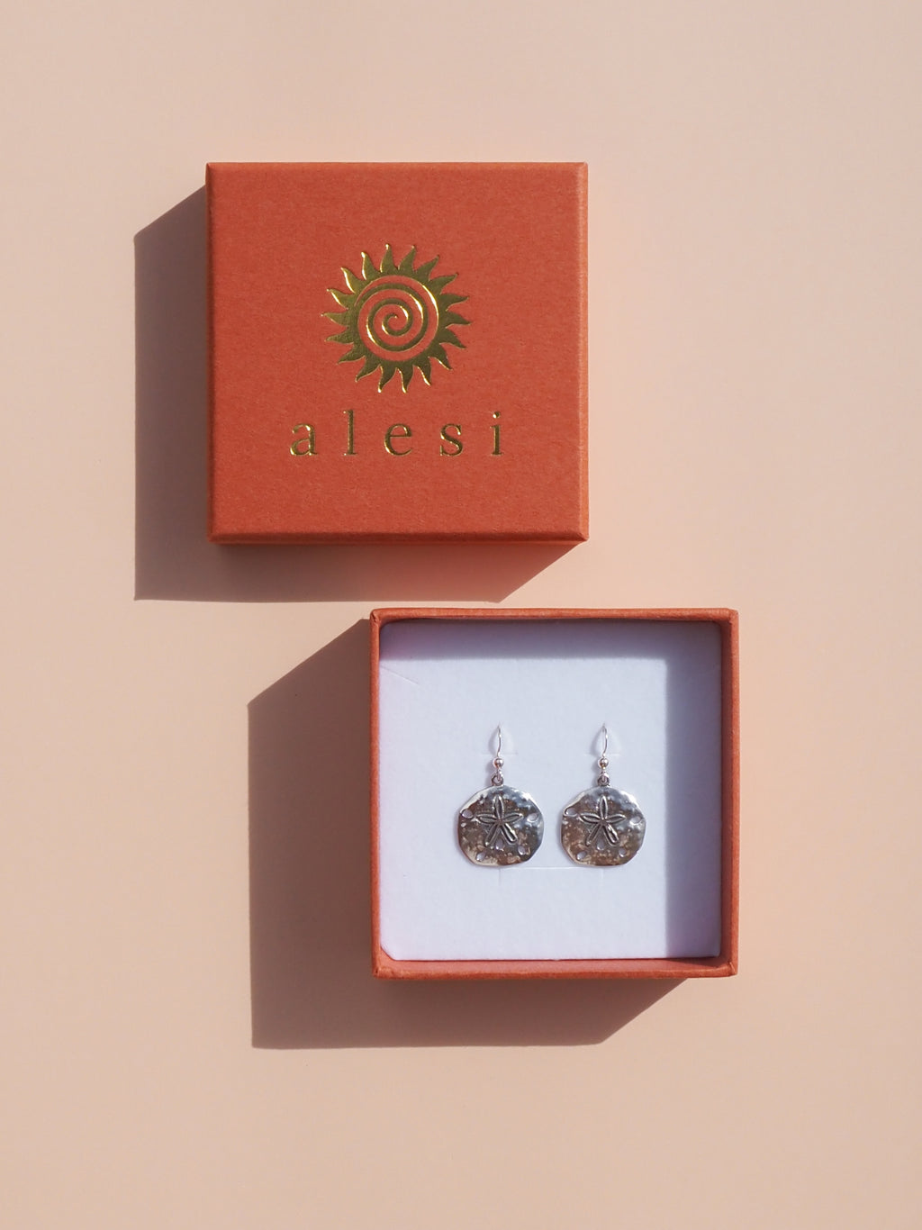Sand Dollar Earrings 925 Sterling Silver
