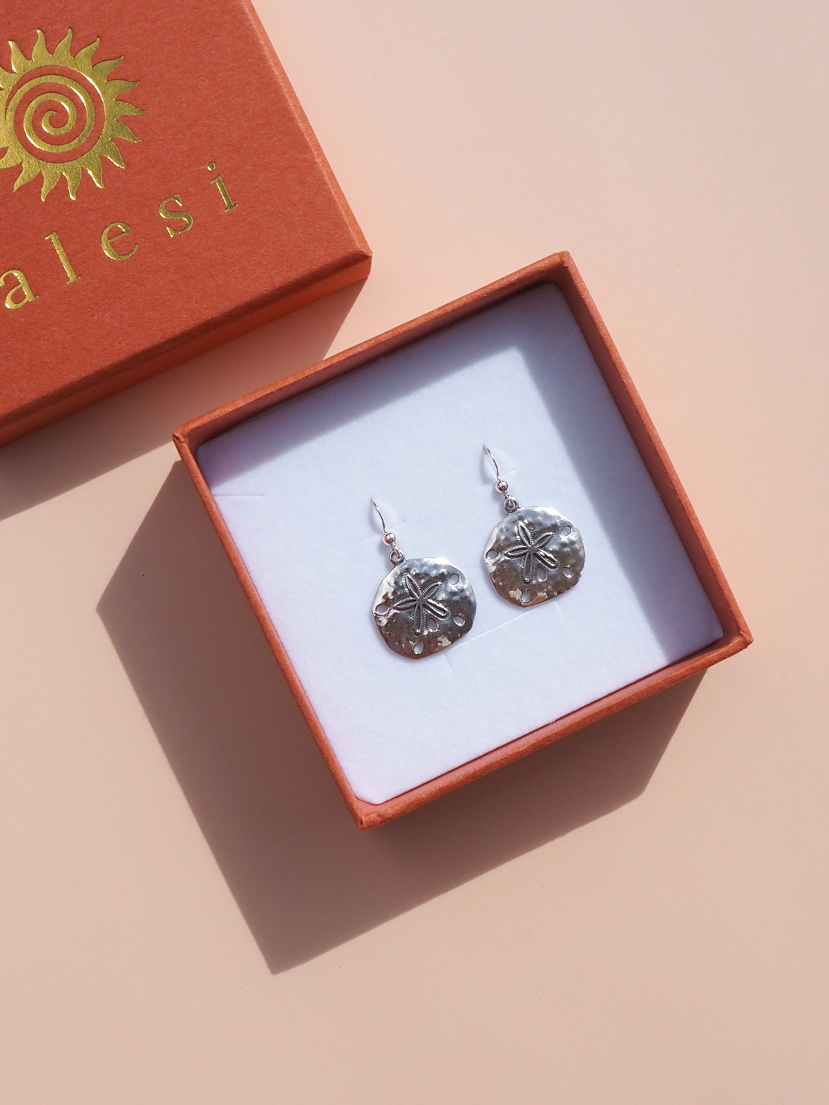 Sand Dollar Earrings 925 Sterling Silver