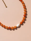 Freshwater Pearl Red Aventurine Necklace