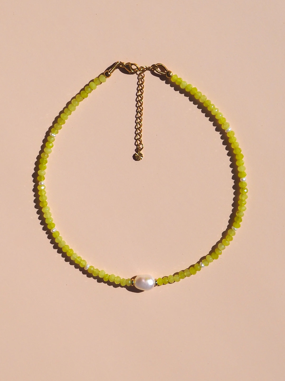 Freshwater Pearl Lime Necklace