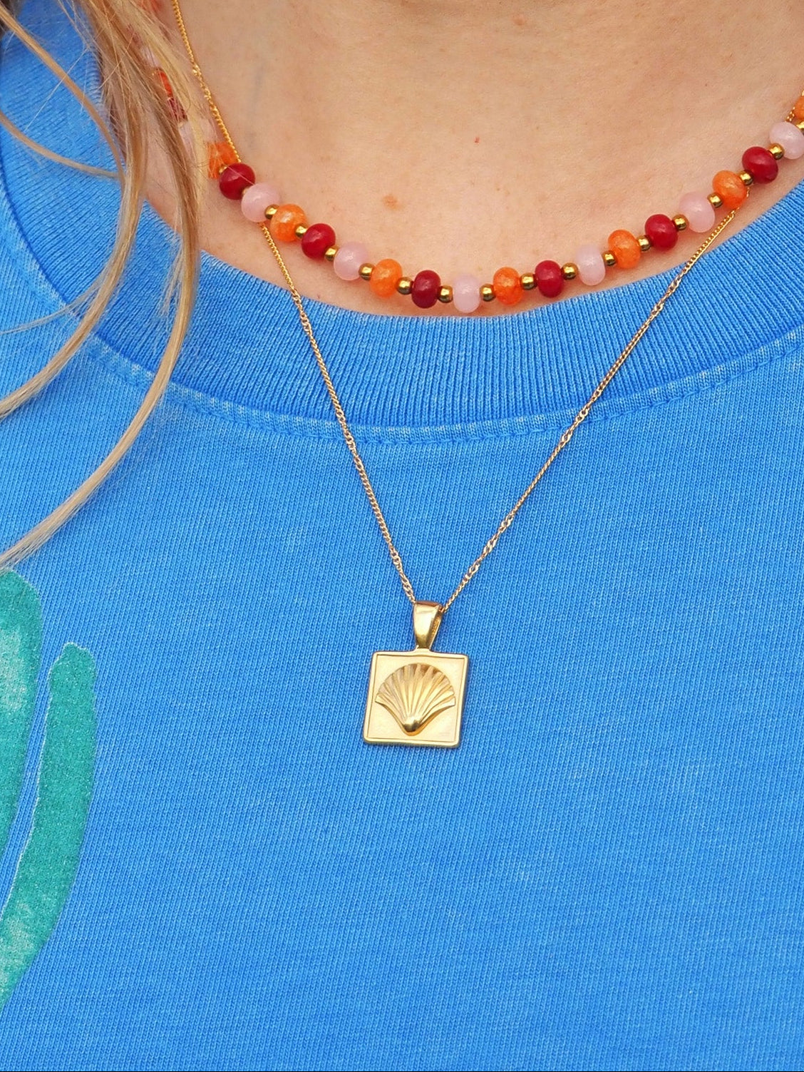Seashell Scallop Pendant Necklace
