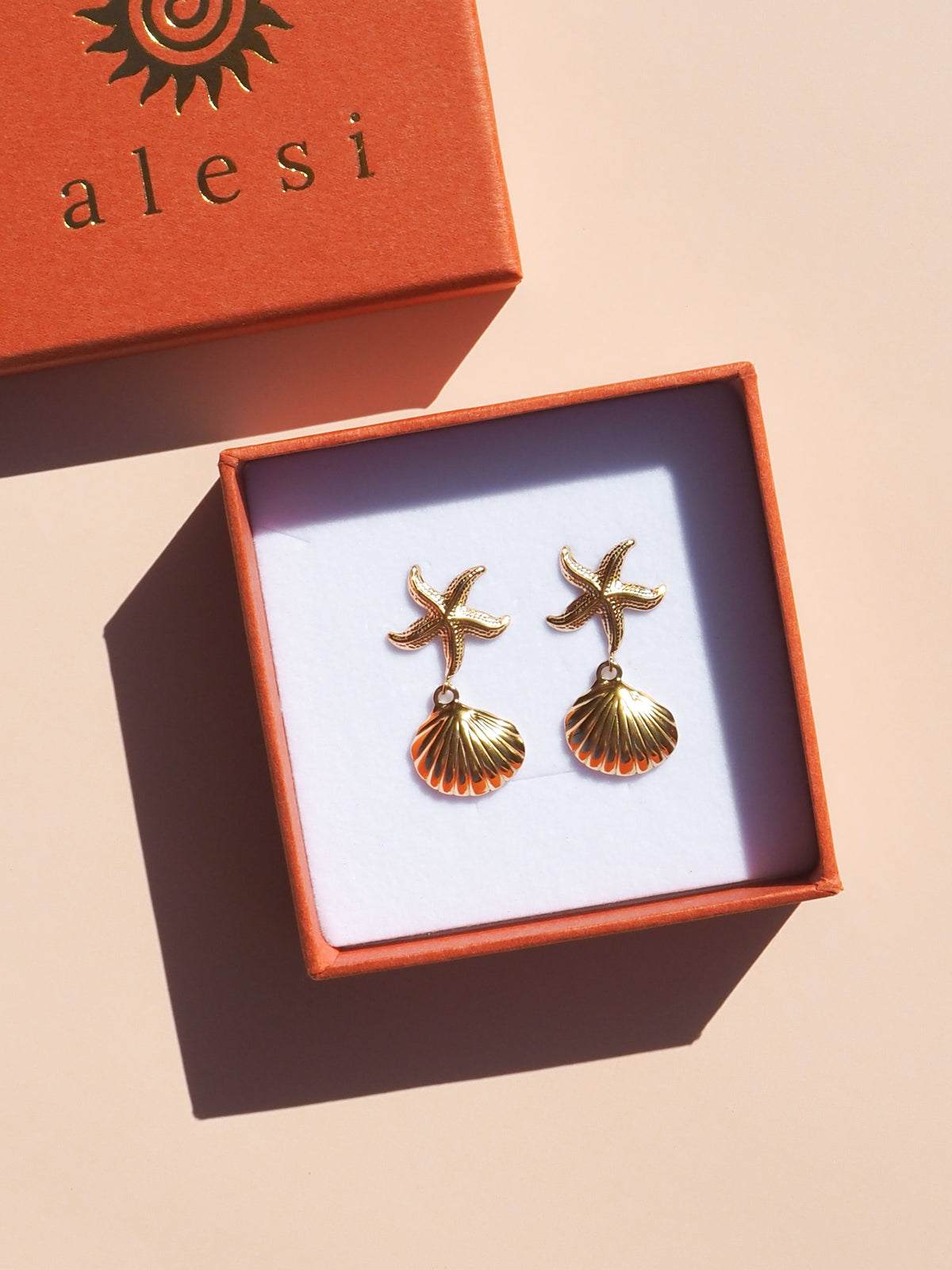 Starfish Shell Earrings