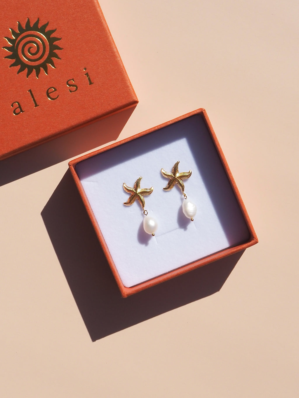 Starfish Pearl Earrings