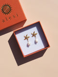 Starfish Pearl Earrings