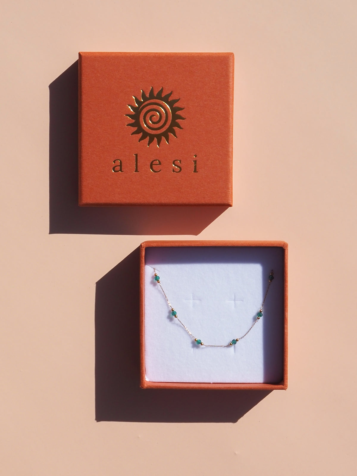 Green Satellite Necklace