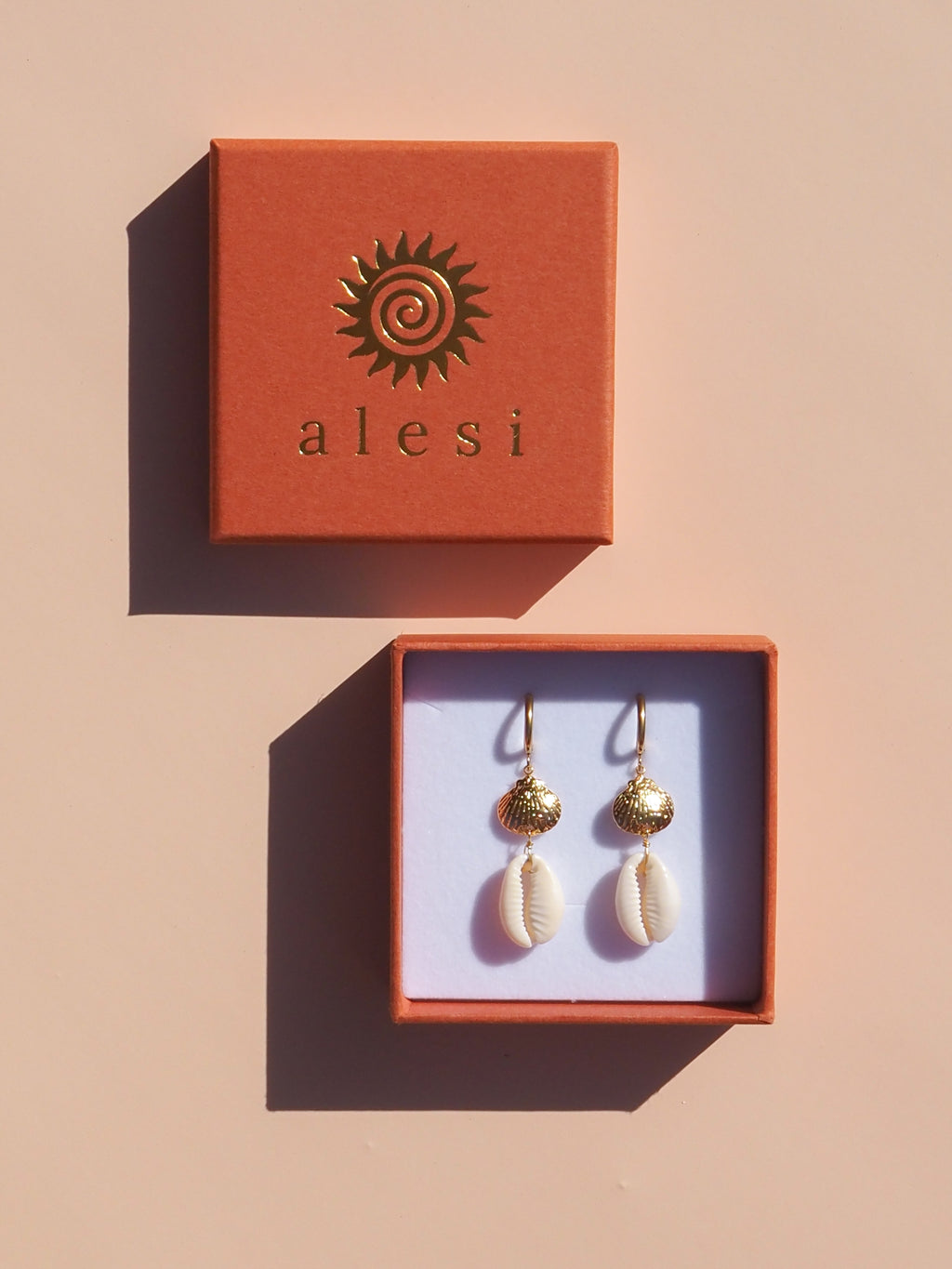 Cowrie Shell Dangle Earrings