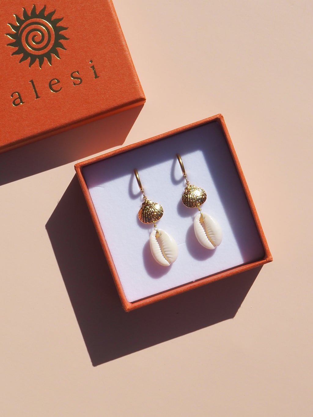 Cowrie Shell Dangle Earrings
