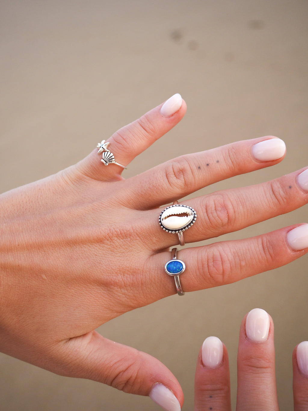 Starfish Seashell Ring