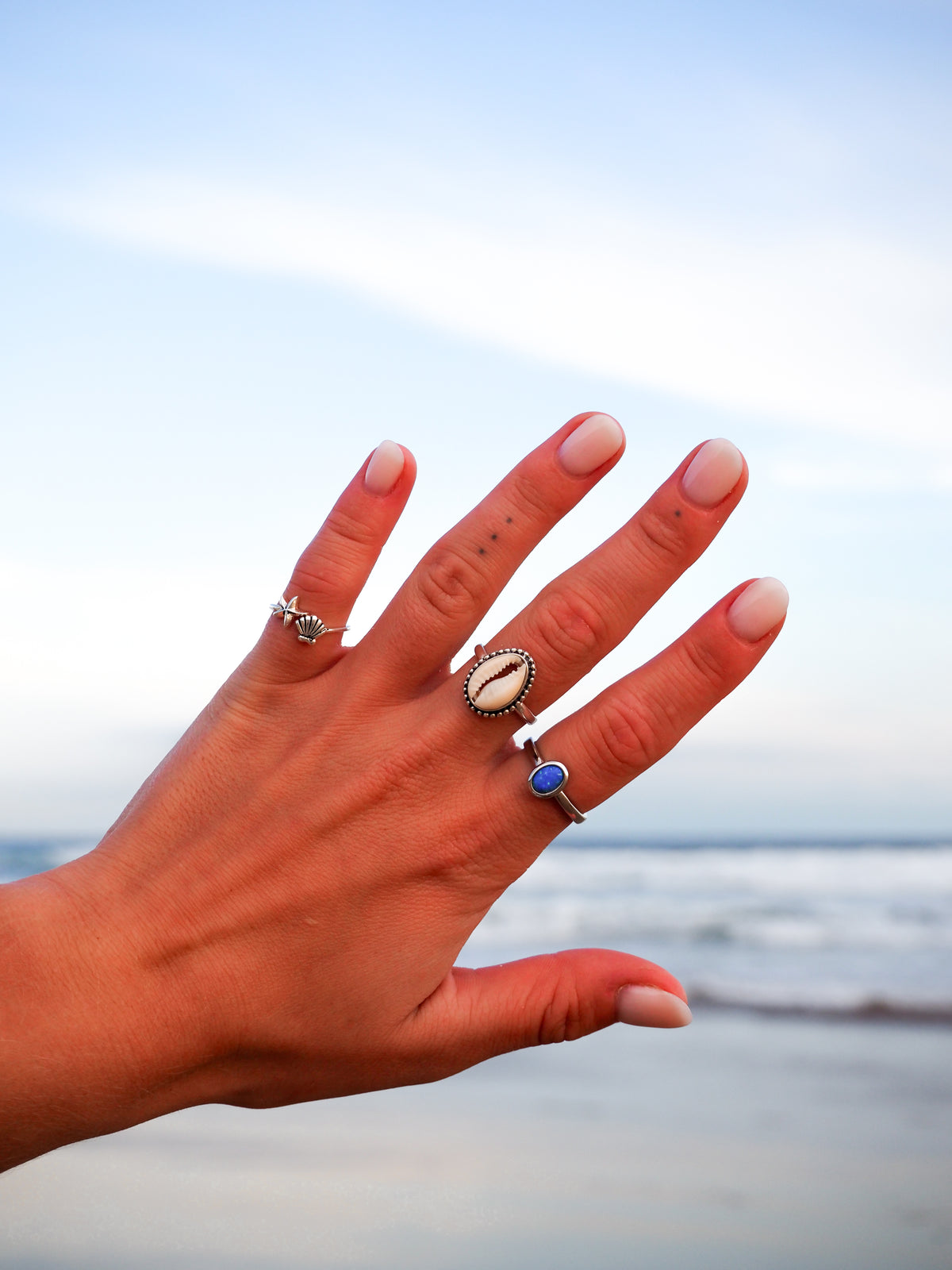 Starfish Seashell Ring