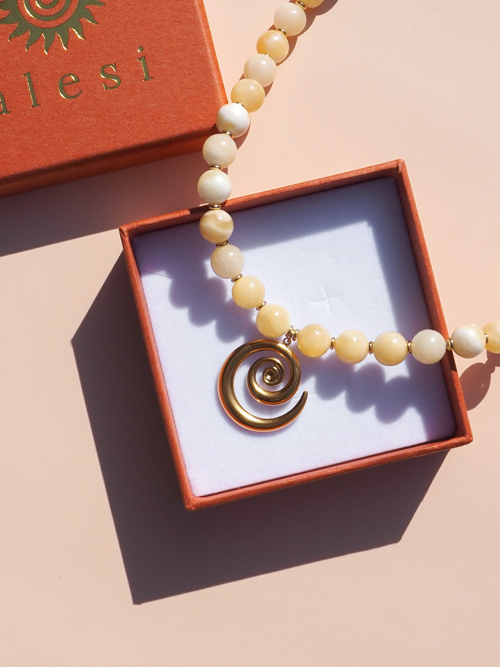 Spiral Necklace - Lemon