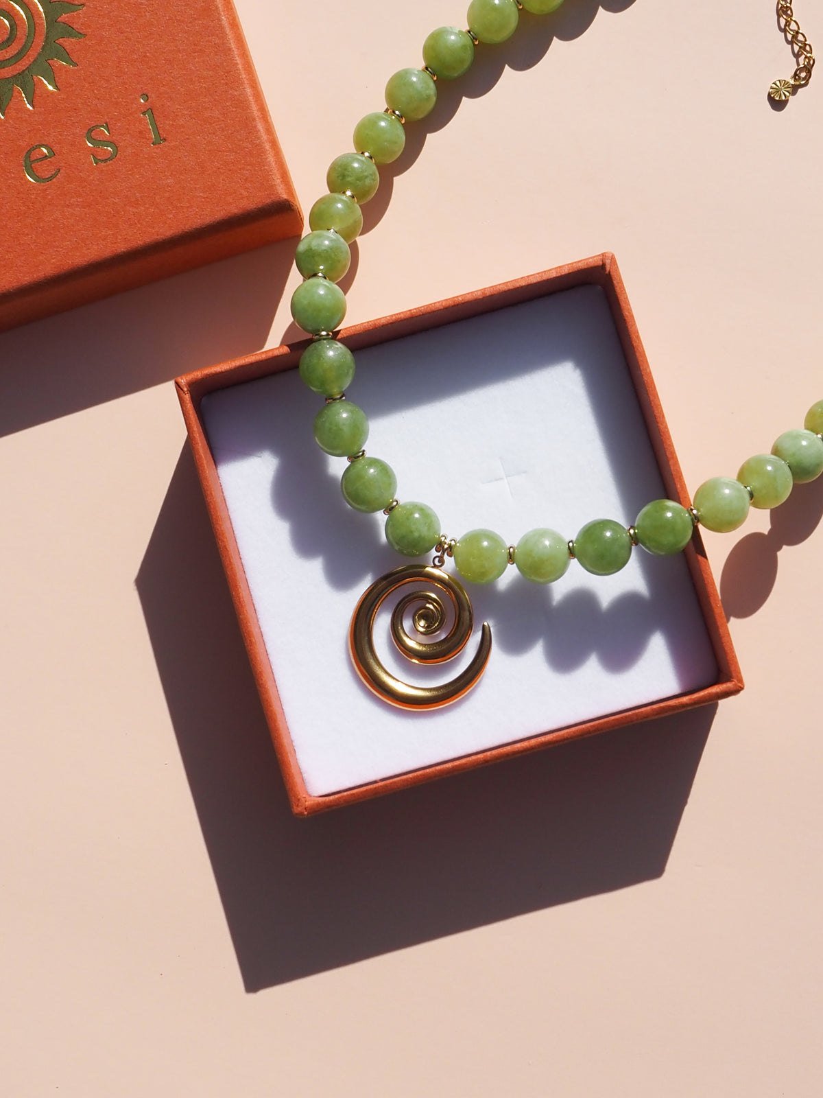 Spiral Necklace - Green